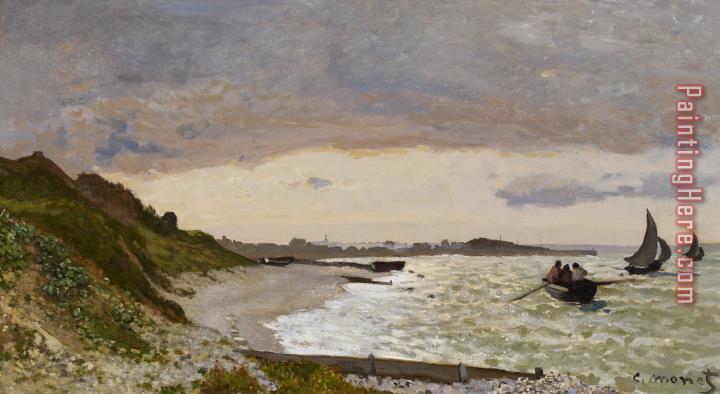 Claude Monet The Seashore At Sainte Adresse
